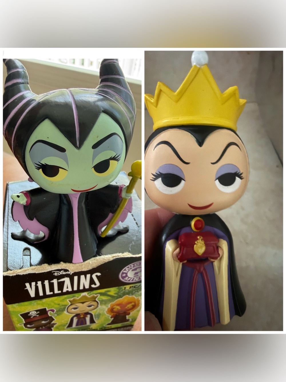 Disney Villian Mystery Mini Funko Evil Queen and Maleficent set of two